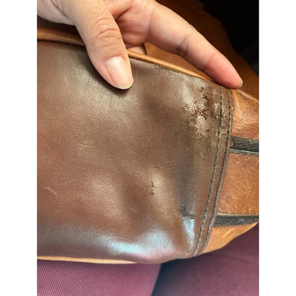Fossil Leather Messenger Bag Brown‎ Crossbody Shoulder Laptop Work Satchel,VTG - Picture 9 of 16